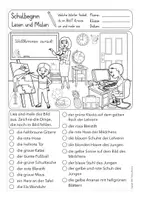 Vorschau - Arbeitsblätter - Lesen und Malen Schulstart 2. Klasse - Seite 2