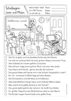 Vorschau - Arbeitsblätter - Lesen und Malen Schulstart 2. Klasse - Seite 3