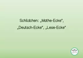 Vorschau - Bildkarten - Schilder für die Mathe-, Deutsch- und Lese-Ecke - Deckblatt