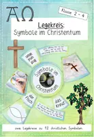 Vorschau - Arbeitsblätter - Legekreise: Symbole im Christentum (Religion Grundschule Klasse 2-4) - Deckblatt
