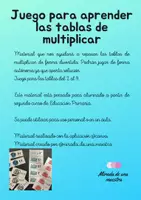 Vista previa - Juegos / Gamificación - JUEGO PARA APRENDER LAS TABLAS DE MULTIPLICAR - Portada
