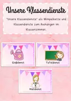 Vorschau - Poster - Unsere Klassendienste - Wimpelkette und Klassendienste - Seite 1