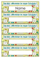Vorschau - Anderer Materialtyp - Lesezeichen Gruß zum Schulanfang (2-6) - Seite 1