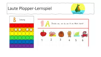 Vorschau - Spiele - Deutsch Anfangsunterricht: Laute Plopper-Lernspiel - Deckblatt