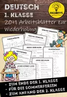 Vorschau - Arbeitsblätter - Deutsch 1. Klasse. Wiederholung, Übungen für die Ferien - Deckblatt