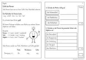 Vorschau - Arbeitsblätter - Suffix von Nomen 4. Klasse Übungen Mini-Arbeitsheft - Seite 3