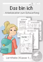 Vorschau - Stationenlernen - Das bin ich - Arbeitsblätter zum Schulanfang | Klasse 1 - Deckblatt