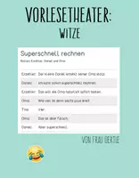 Vorschau - Unterrichtsreihen - Vorlesetheater: Kindergerechte Witze - Deckblatt