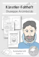 Vorschau - Mal- und Bastelvorlagen - Künstler-Faltheft: Giuseppe Arcimboldo - Deckblatt