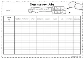Vorschau - Arbeitsblätter - Jobs - Class Survey Englisch Grundschule (Klasse 3–4) – Interview & Speaking Activity für Wortschatztraining Berufe | Arbeitsblätter - Seite 2
