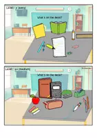 Vorschau - Arbeitsblätter - School Things Vocabulary | Merkspiel Englisch – zweifach differenziert | Klasse 5 – 6 - Seite 2