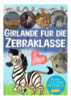 Vorschau - Mal- und Bastelvorlagen - Girlande für den Schulanfang Zebraklasse - Deckblatt