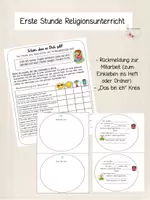 Vorschau - Arbeitsblätter - Erste Stunden Religion - Leistungstransparenz und "Das bin ich" - Deckblatt