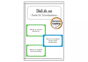 Vorschau - Aufgabenkarten - Stell dir vor... - Kartei mit Schreibanlässen - Seite 1