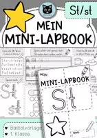 Vorschau - Unterrichtsreihen - Mini-Lapbook | Lautverbindung St | Buchstabeneinführung - Deckblatt