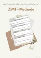 Vorschau - Arbeitsblätter - Reflexion für den Unterrichtsbesuch: ZIMT-Methode - Deckblatt