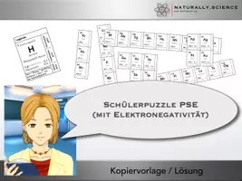 Vorschau - Arbeitsblätter - Schüler Puzzle "Periodensystem der Elemente" - Deckblatt