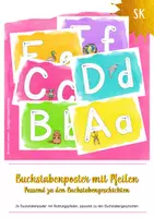 Vorschau - Stationenlernen - Buchstabenposter mit Richtungspfeilen (passend zu den Buchstabengeschichten) - Deckblatt