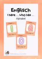 Vorschau - Spiele - Englisch - Alphabet "I have ... who has?" - Deckblatt