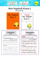 Vorschau - Stationenlernen - Deutsch Kl. 2 - Regelheft mit allen Themen + Übungen zum ABC (VA) - alles inkl. Lösungen - Deckblatt