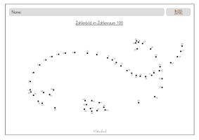 Zahlenbild im Zahlenraum bis 100 (Wal) – Unterrichtsmaterial im Fach