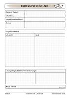 Kindersprechstunde Vorlage Protokoll Unterrichtsmaterial Im Fach kindersprechstunde-vorlage-protokoll-unterrichtsmaterial-im-fach