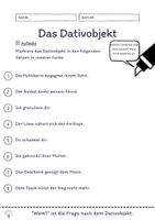 Das Dativobjekt Übungen (III) | differenziert - leicht ...