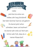 Urkunde Erstes Halbjahr Klasse 1 Unterrichtsmaterial Im Fach Urkunde Erstes Halbjahr Klasse 1 Unterrichtsmaterial Im Fach
