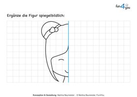 Symmetrie - Spiegelbilder zeichnen – Unterrichtsmaterial im Fach Mathematik
