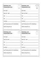 Kostenlose Elterninformation; Einladung zum Förderunterricht ...