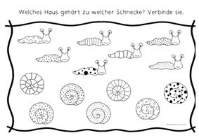 Schnecken-Arbeitsblätter für den Kindergarten – Unterrichtsmaterial im