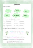 Time Conjunctions: when, before, after, while, during, until, by the