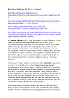 Brentano: Sprich aus der Ferne - Gedichtanalyse – Unterrichtsmaterial im Fach Deutsch