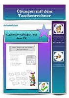 erste Übungen mit dem Taschenrechner (Klammer-Aufgaben) – Unterrichtsmaterial im Fach Mathematik