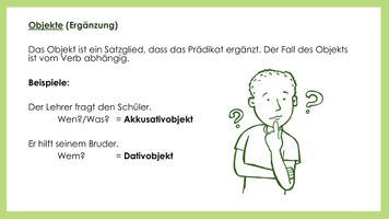 Objekt (Dativobjekt, Akkusativobjekt und Präpositionalobjekt ...