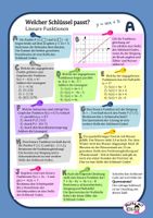 Welcher Schlüssel passt? Lineare Funktionen – Unterrichtsmaterial im Fach Mathematik