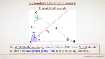 Tafelbilder - Besondere Linien im Dreieck – Unterrichtsmaterial im Fach ...