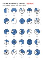 Lire les fractions d'un cercle (2 grilles) - Ressource pédagogique pour ...