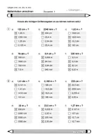 Maßeinheiten umrechnen (Multiple-Choice): Längen (mm, cm, dm, m