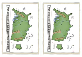 Vorschau - Arbeitsblätter - Gebirge, Gewässer und Städte der USA - Premiumversion - Seite 3