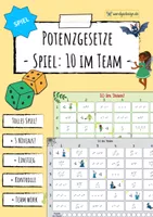 Vorschau - Arbeitsblätter - POTENZGESETZE - Spiel (10 im Team) - Deckblatt