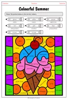 Vorschau - Arbeitsblätter - Summer - Colouring Worksheet - Seite 2