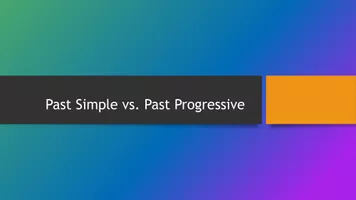 Past simple vs past progressive theory – Unterrichtsmaterial im Fach ...