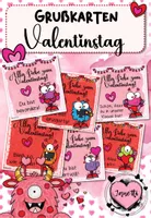 Vorschau - Bildkarten - Grußkarten zum Valentinstag (Monster-Design) - Deckblatt