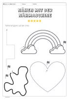Vorschau - Arbeitsblätter - Materialpaket - Nähübungen - Nähmaschine - Seite 1