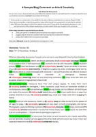 Blog Comment: Infosheet (Structure & Useful Phrases) + Sample Comment ...