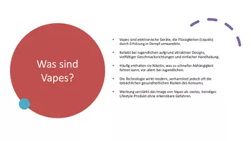 Vape-Abhngigkeit: Prvention und Entwhnung bei Jugendlichen - Prsentation Unterrichtsmaterial in den Fchern Biologie & Psychologie Vape-Abhngigkeit: Prvention und Entwhnung bei Jugendlichen - Prsentation Unterrichtsmaterial in den Fchern Biologie & Psychologie