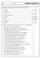 Defining and Non-Defining Relative Clauses (Klasse 8-9 ...