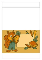 Vorschau - Mal- und Bastelvorlagen - Mal- / Bastelvorlage Namensschild Eichhörnchen - Seite 2