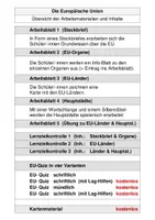 Vorschau - Arbeitsblätter - Die Europäische Union - Seite 1